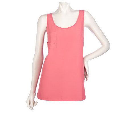 K-DASH by Kardashian Tank Top with Pleat Pocket Detail - A214500