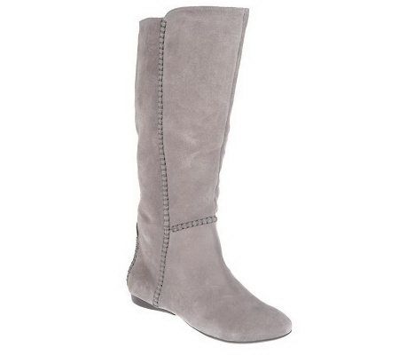 B. Makowsky Suede Pull-on Boots with Stitch Detail - A216200