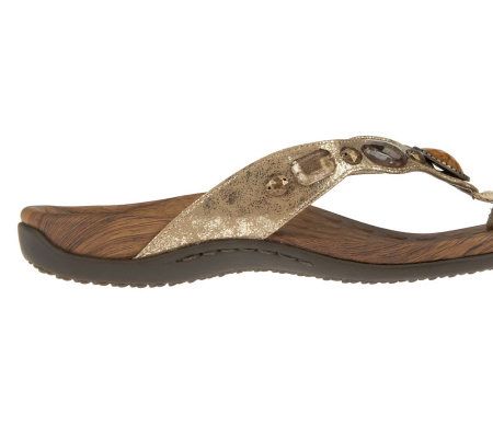 Orthaheel Carla Orthotic Thong Sandals w/ Jewel Detail