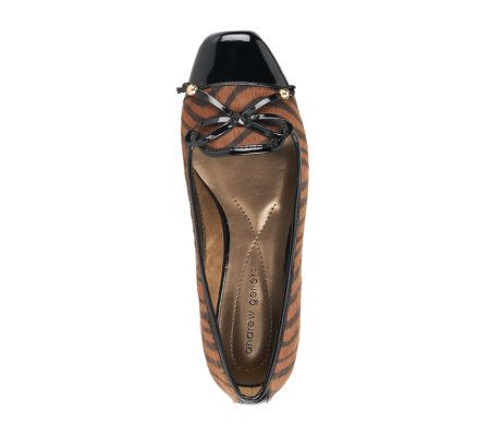 Andrew Geller Inman Printed Flats w/cap-toe