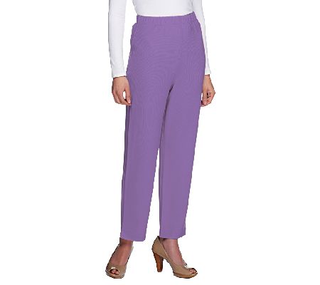 Susan Graver Lustra Knit Regular Pull-on Ankle Pants - A52000