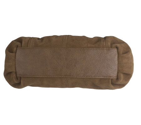 Tignanello Suede Crossbody Bag w/ Flap Closure