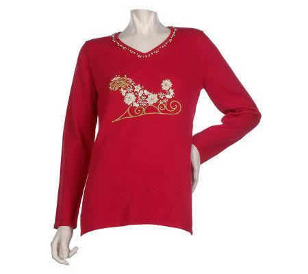 Quacker Factory White Christmas Sweater - A217301