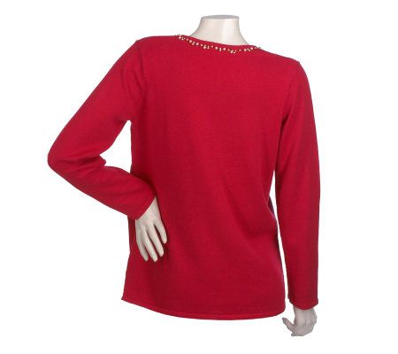 Quacker Factory White Christmas Sweater