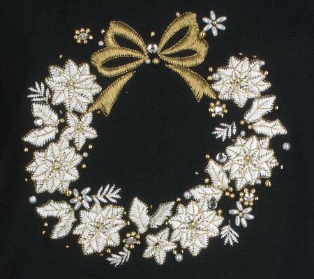 Quacker Factory White Christmas Sweater