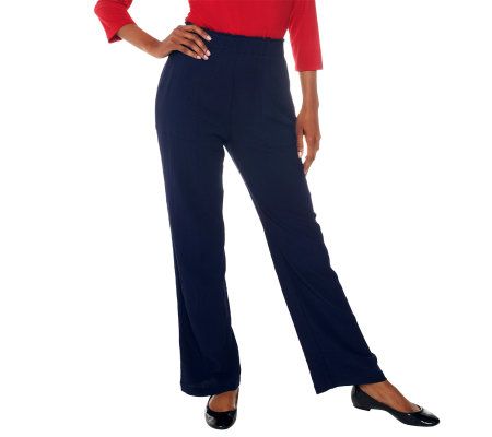 Susan Graver Crinkled Gauze Pull-on Regular Pants with Front Pockets - A222201