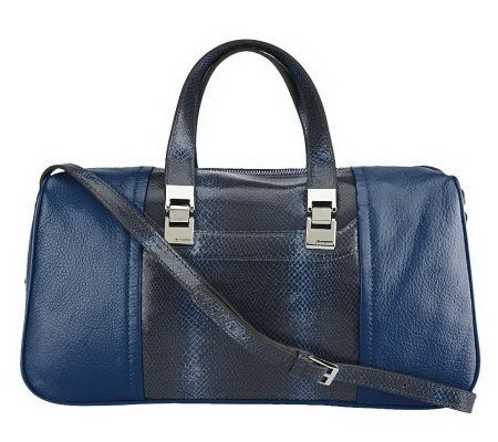 B. Makowsky Leather Zip Top Convertible Satchel - A229001