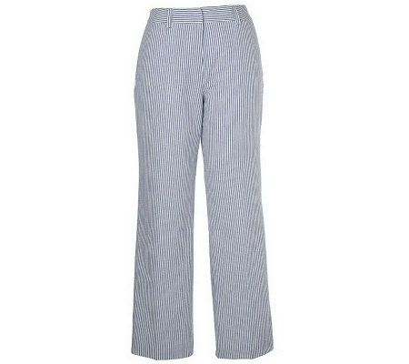 As Is Perfect by Carson Kressley Seersucker Pant - A232501