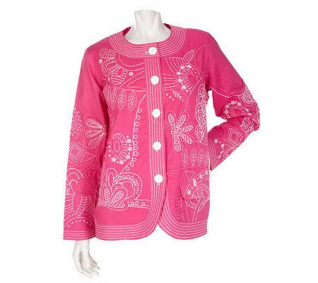 Quacker Factory All-Over Embroidered Jacket - A198602