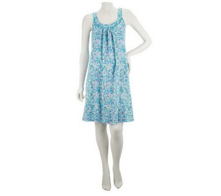 Stan Herman Campus Calico 100Cotton Printed Jersey Chemise - A212702