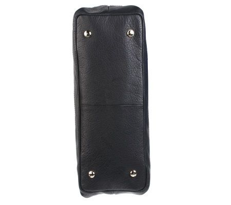 B. Makowsky Snake Embossed Leather Shopper with Zipper Pockets