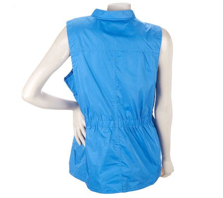 Denim & Co. Sleeveless Utility Vest with Drawstring