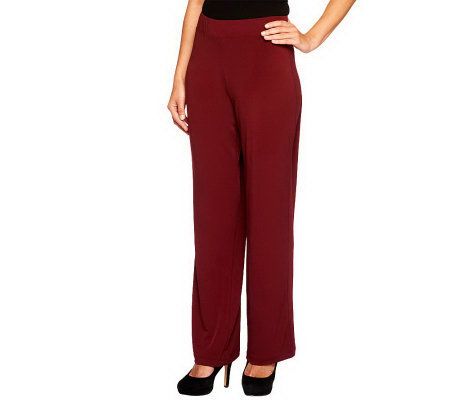 Susan Graver Essentials Liquid Knit Full Leg Pants - Tall - A227402