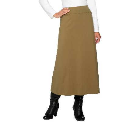 Denim & Co. Essentials Knit Pull-on Maxi Skirt - A232002