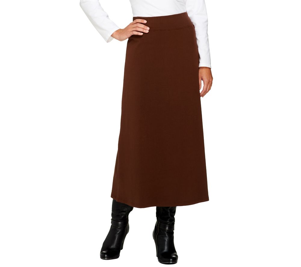Denim & Co. Essentials Knit Pull-on Maxi Skirt - A232002