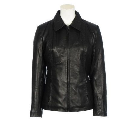 Excelled Ladies Soft Lamb Leather Scuba Jacket - A321602
