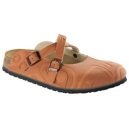 Birkis Dorian Embossed Cross Strap Clogs - A327002