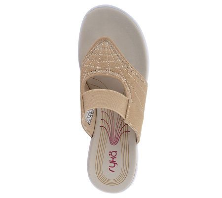 Ryka Canvas Thongs w/Flex Grooves & Visible Technology