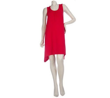 Carole Hochman Jersey Chemise w/ Ruffle Trim - A214403
