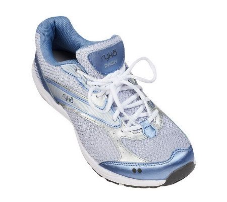 Ryka Leather & Mesh Lace-up Fitness Walking Shoes - A219803