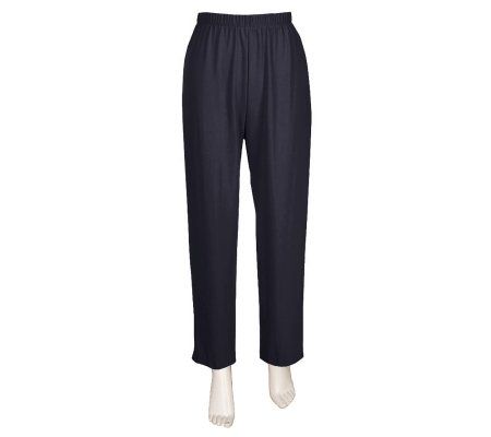Susan Graver Lustra Knit Tall Solid Pull on Ankle Pant - A220603