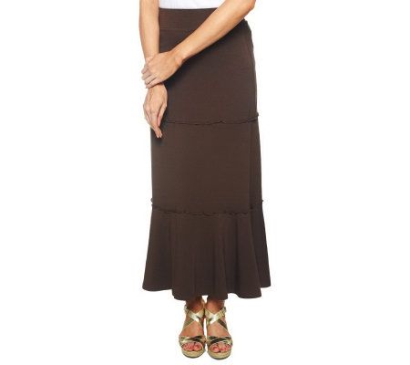 Liz Claiborne New York Tiered Jersey Knit Maxi Skirt - A221603