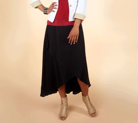 Liz Claiborne New York Tiered Jersey Knit Maxi Skirt