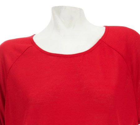 Attitudes by Renee 3/4 Sleeve Tunic with Faux Pocket Detail