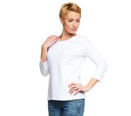 Women with Control 3/4 Sleeve Tunic with Seam Detail - A231503