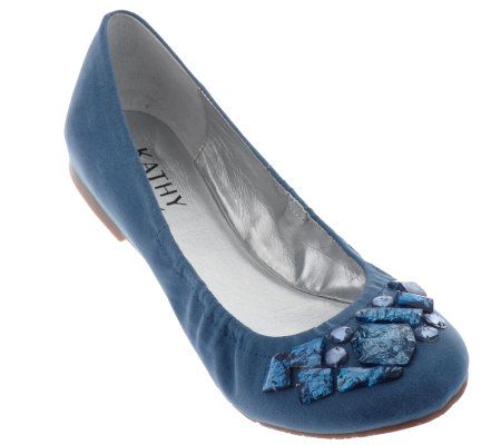 KathyVanZeeland Ballerina Flats with Stone Ornaments - A213304