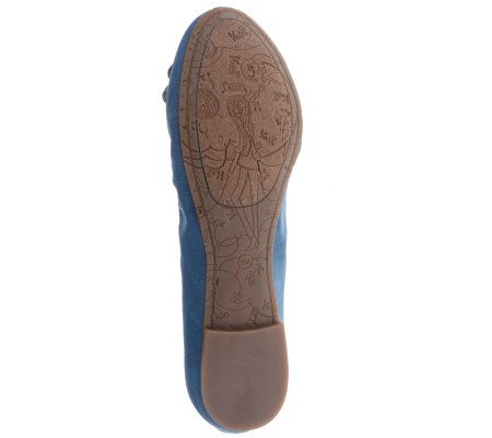 KathyVanZeeland Ballerina Flats with Stone Ornaments