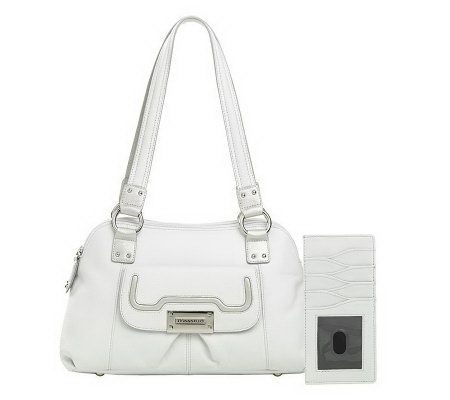 Tignanello Pebble Leather Double Zip Top Satchel with Slim Wallet - A213704