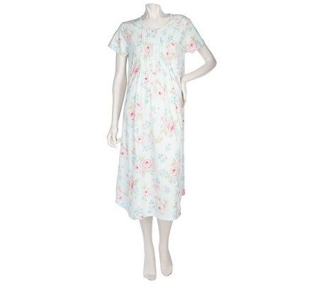 Carole Hochman Waterfall Rose Cotton Jersey Gown - A214404