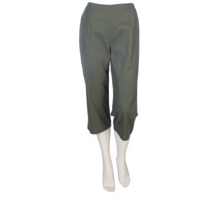 Denim & Co. 3/4 Sleeve Stretch Twill Jacket and Capri Pants