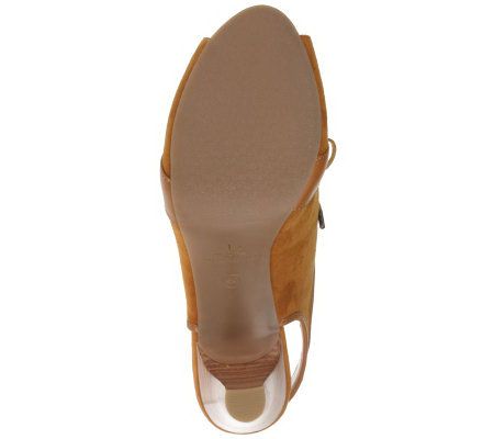 Isaac Mizrahi Live! Lace Up Peep Toe Oxfords