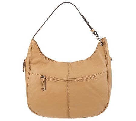 Tignanello Pebble Leather Hobo with Side Zipper Detail