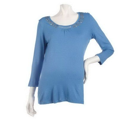 As Is Effort less Style by Citiknits 3/4 Sleeve Tunic - A230004