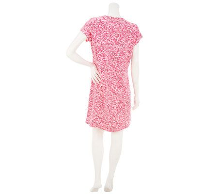 Isaac Mizrahi Live! Vineyard Floral T-Shirt Dress