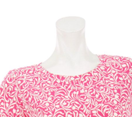 Isaac Mizrahi Live! Vineyard Floral T-Shirt Dress