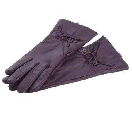 As Is Janie Bryant MOD Leather Pull-on Gloves - A236804