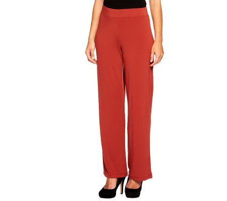 Susan Graver Essentials Liquid Knit Pull-on Pants Petite - A92904