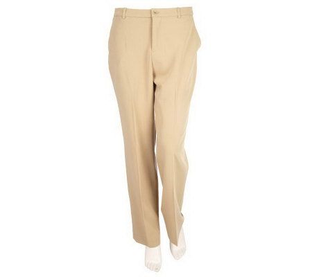 Dialogue Essentials Fly Front Tru-Waist Stretch Pants - A94304