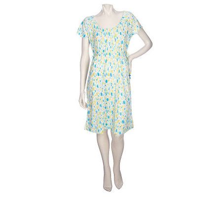 Stan Herman Sunkissed Summer Droplets Cool Knit Jersey Cover-Up - A199105