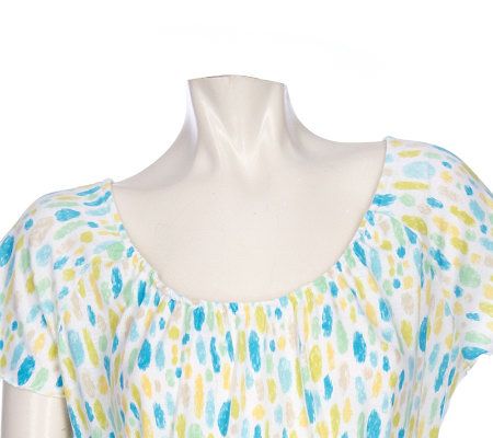 Stan Herman Sunkissed Summer Droplets Cool Knit Jersey Cover-Up