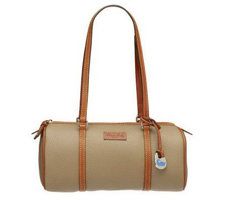 Dooney & Bourke Pebble Leather Double Handle Barrel Bag - A222605