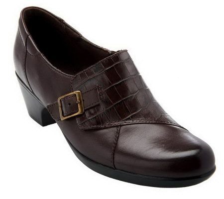 Clarks Bendables IngallsAdriatic LeatherShooties w/Buckle Detail - A226005
