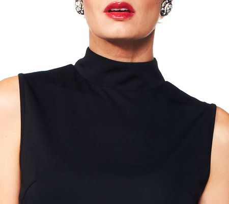 Joan Rivers Wardrobe Builders Mock Turtleneck Shell