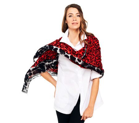 Joan Rivers Modern Mix Animal Print Scarf - A227805