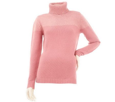 Liz Claiborne New York Marled Yoke Turtleneck Sweater - A228905