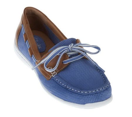 Clarks Artisan Cliffrose Sail Leather Slip-on Boat Shoes - A231005